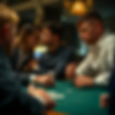 A focused partnership engaged in a game of contract bridge.