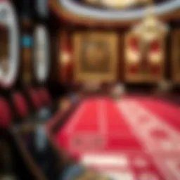 Luxurious baccarat table set up for a live dealer game