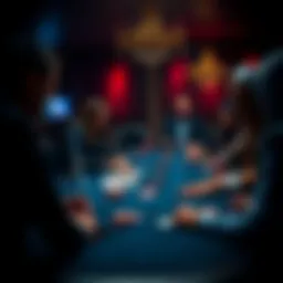 An exciting live blackjack table with dealers and players engaged