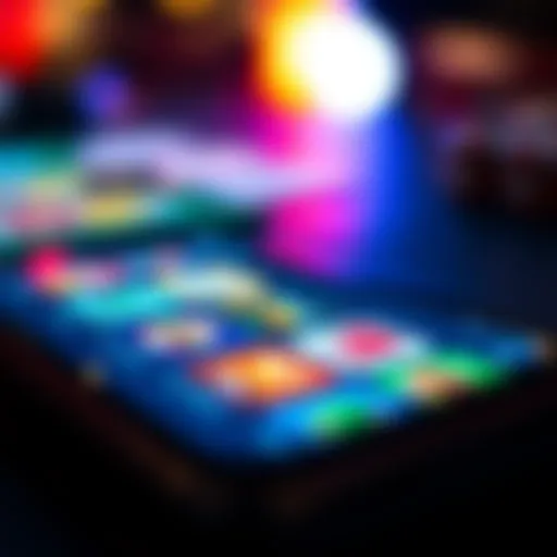 A vibrant display of mobile casino game icons on a smartphone screen