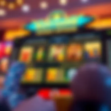 A stylish layout showing various payout options in a slot game.