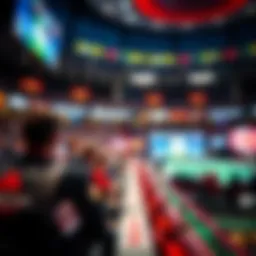 A vibrant sports event showcasing prominent betting sponsorship logos