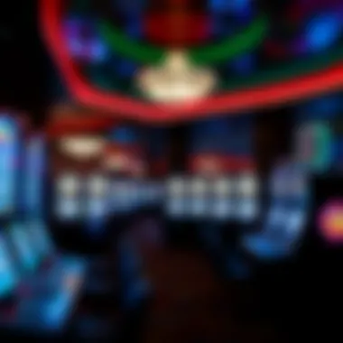 Luxurious interior of Black Diamond Casino showcasing slot machines