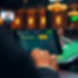 A smart device displaying Caesars Online Betting interface