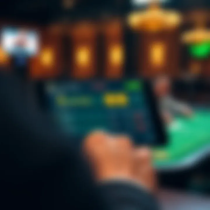 A smart device displaying Caesars Online Betting interface