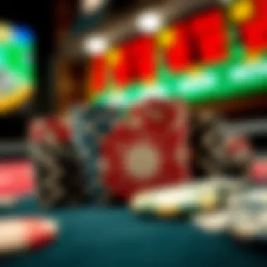 An illustrative representation of betting chips in action