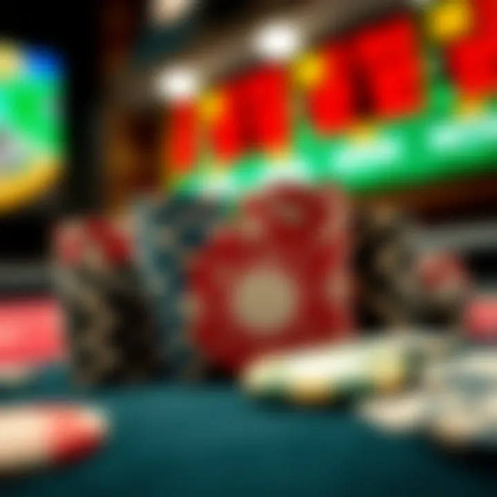 An illustrative representation of betting chips in action