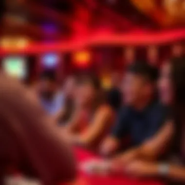 Guests enjoying a lively casino night experience