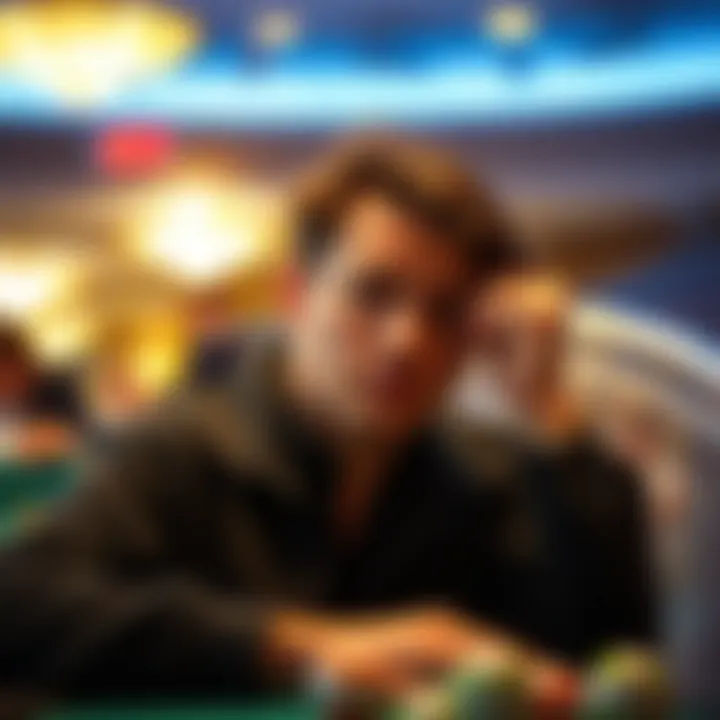 A person deep in thought, contemplating lottery strategies