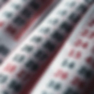 A close-up of various lottery tickets with different number combinations