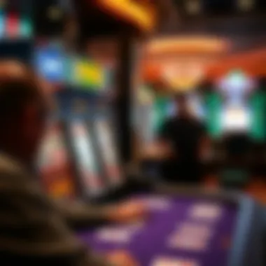 Effective Bankroll Management in Video Poker Illustration of a player managing their bankroll effectively at a video poker table.