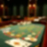 Visual representation of a blackjack table layout