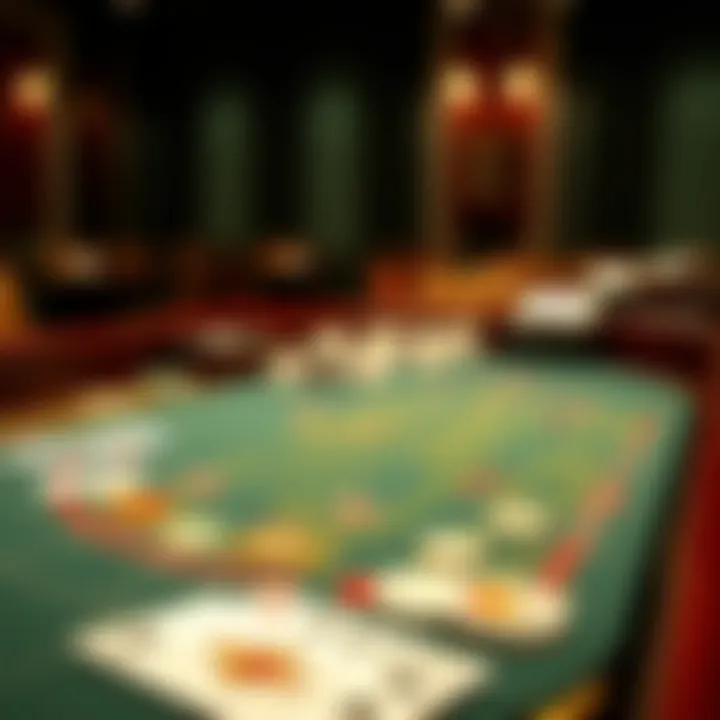 Visual representation of a blackjack table layout