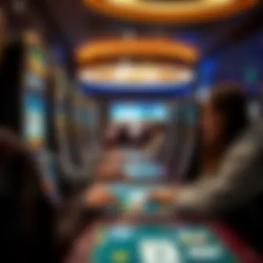 An interactive setup showing modern video poker technology in use