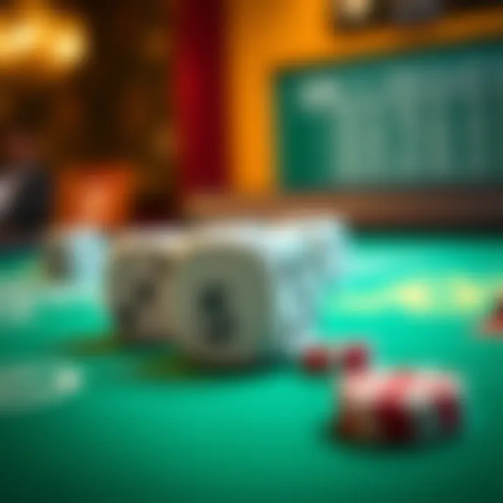 Close-up of dice showing a winning combination