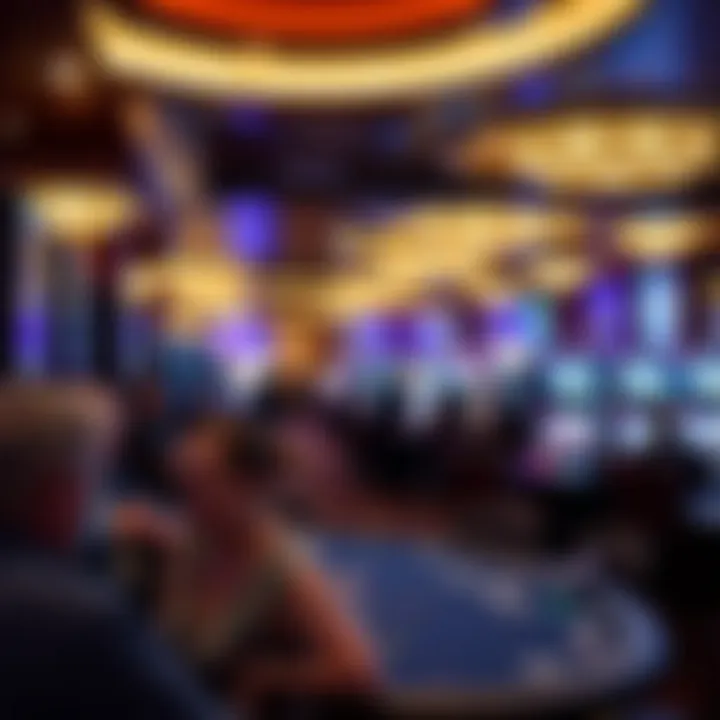 Inside the gaming floor bustling with activity and excitement.