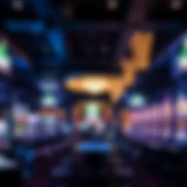 Inside a Modern Tribal Casino Interior of a modern tribal casino showcasing gaming tables