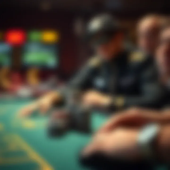 Conceptual art depicting risk factors in gaming