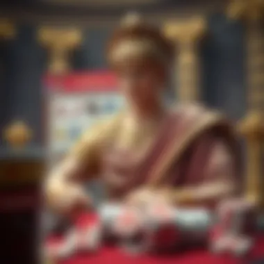 Themed visuals of Caesar Play slot with Roman elements