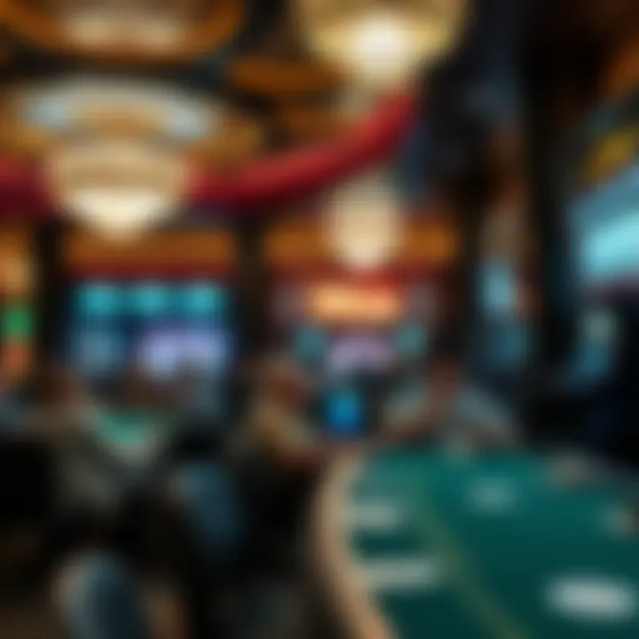 Luxurious casino amenities including fine dining and entertainment areas