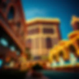 Elegant architectural design of a Las Vegas casino