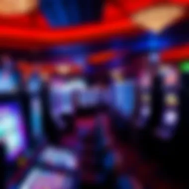 A vibrant gaming floor filled with slot machines