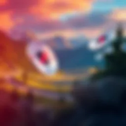 A vibrant depiction of Colorado's scenic landscape with online gambling symbols