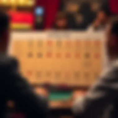 Detailed gameplay strategy chart for poker enthusiasts