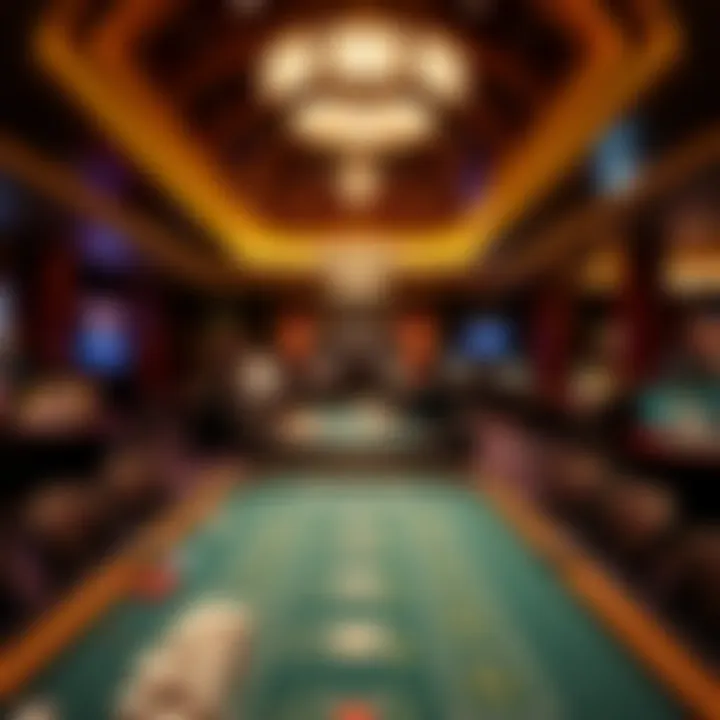 Interior layout showcasing gaming tables