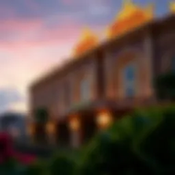 Exterior view of a luxurious casino