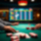 Digital Poker Experience A digital poker table with chips and cards