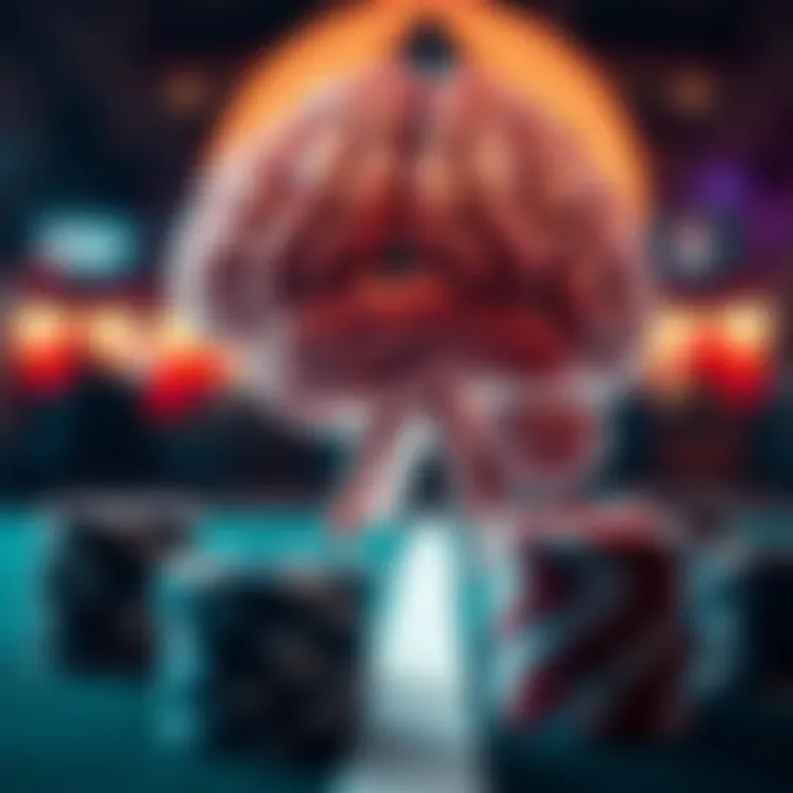 An abstract brain illustration symbolizing psychological elements in poker