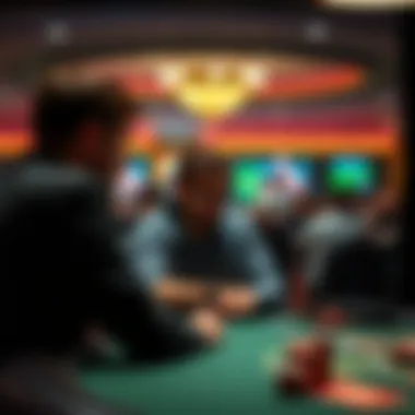 Player strategizing at an online poker game