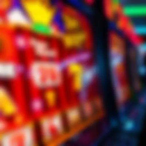 Vibrant display of a video slot machine with bonus round feature