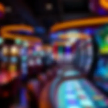 Interior gaming floor displaying various gaming tables and slot machines