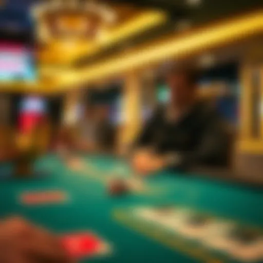 Virtual live casino table showcasing a dealer in action