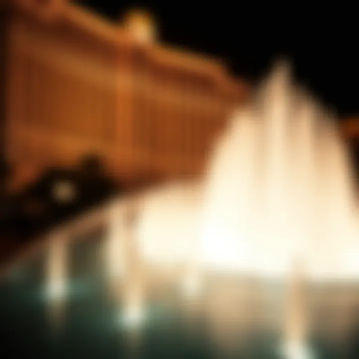 The iconic fountain show at MGM Bellagio Hotel