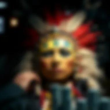 Cultural artwork reflecting the heritage of the Muscogee tribe