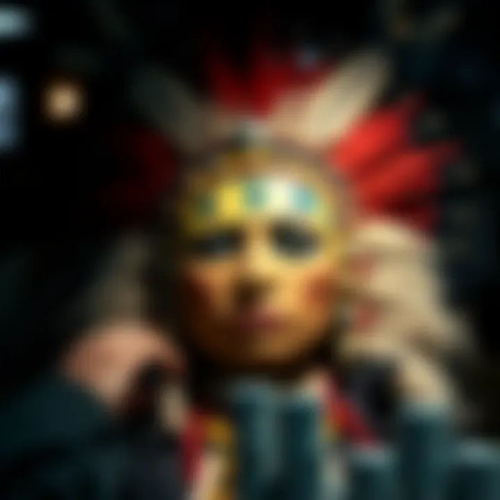 Cultural artwork reflecting the heritage of the Muscogee tribe