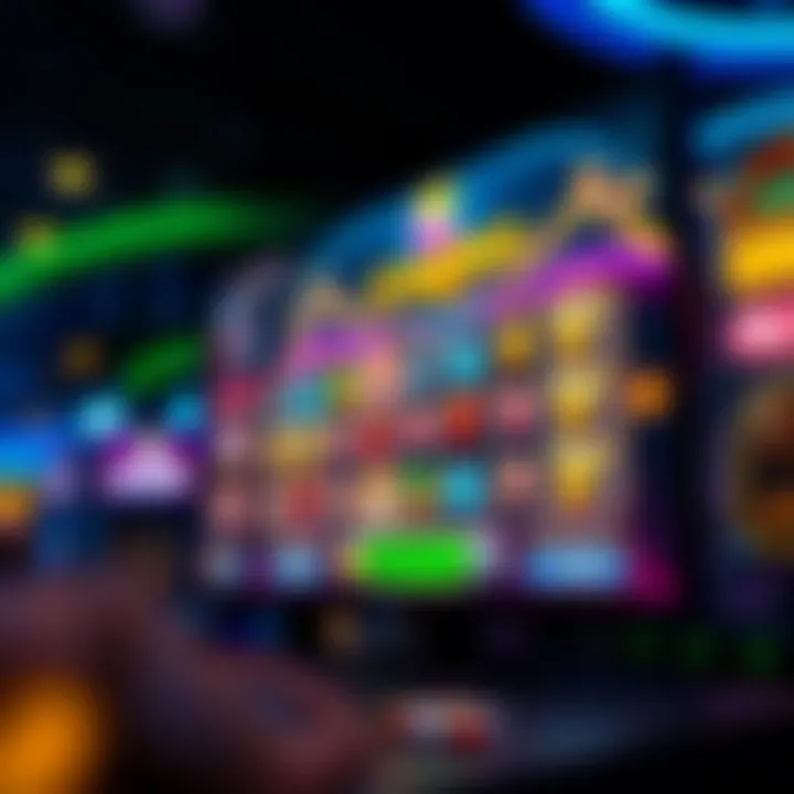 A vibrant online casino interface featuring free slot tournaments