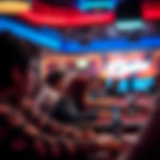 A vibrant poker tournament scene in Los Angeles showcasing intense gameplay and rich atmosphere.