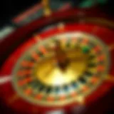 Roulette wheel showcasing various betting options