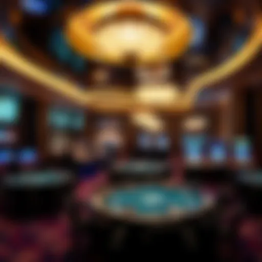 Luxurious casino environment on a cruise ship
