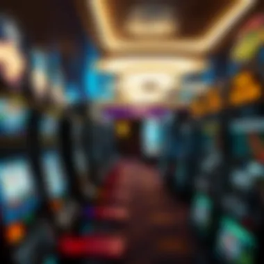 Diverse array of slot machines in a cruise casino