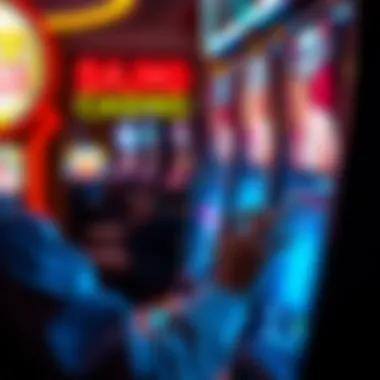 Player engaging with a modern slot machine interface