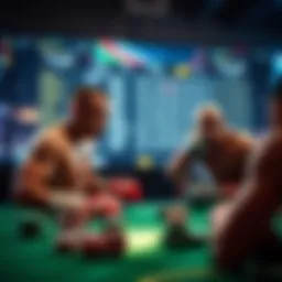 Dynamic online betting interface showcasing fight odds