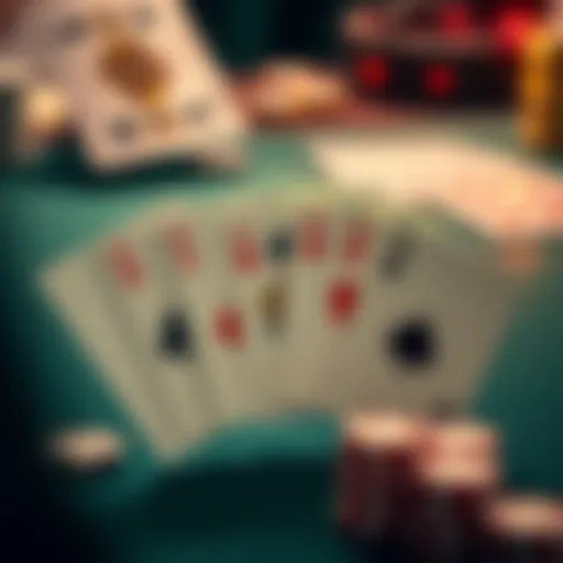 Strategic card arrangement showcasing advanced gameplay