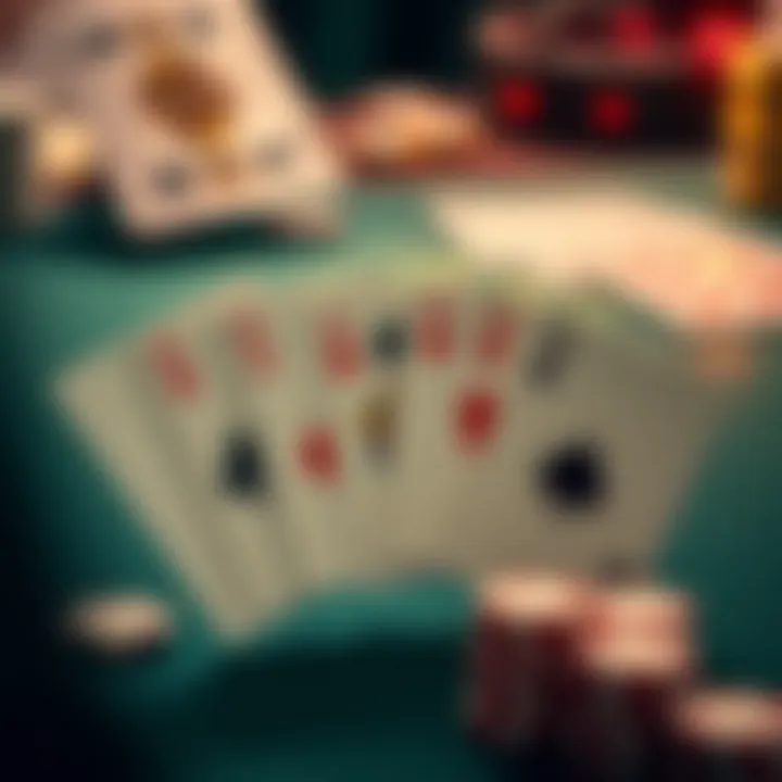 Strategic card arrangement showcasing advanced gameplay