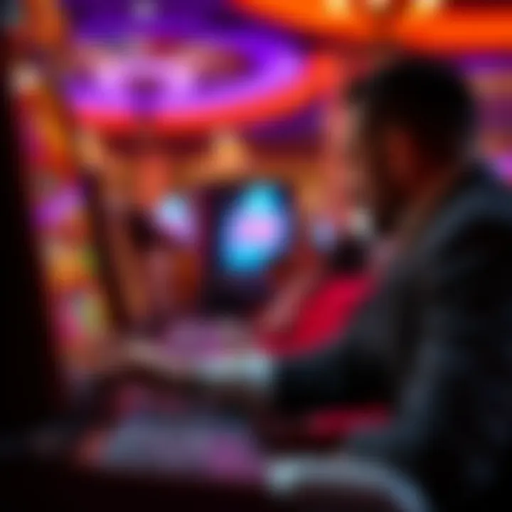 Player Interaction with Online Slots Player engaging with Dragon Link online slots