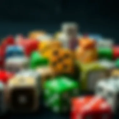 A vibrant representation of various dice used in online gaming